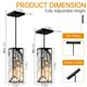 thumbnail image 5 of Luces colgantes Esfos Black Crystal Kitchen Island, paquete de 3, 5 of 9
