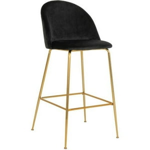 Pandalino - Taburete Maya Grey Velvet De 66Cm Negro: Confort| Estilo ️ Negro