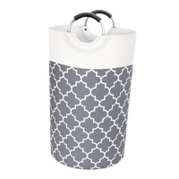 Magideal - Cesta De Ropa Sucia De 82L Con Asas, Cesta De Ropa De Almacenamiento, Bolsa Organizadora De Ropa Sucia Plegable, Para Jardín, Cocina, Oficina, Baño , Gris