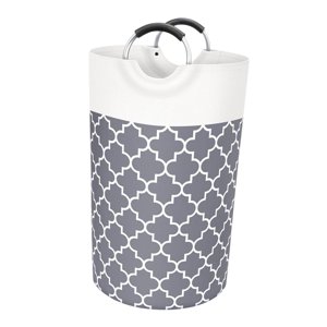 Magideal - Cesta De Ropa Sucia De 82L Con Asas, Cesta De Ropa De Almacenamiento, Bolsa Organizadora De Ropa Sucia Plegable, Para Jardín, Cocina, Oficina, Baño , Gris