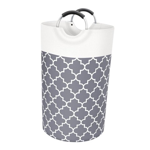 Magideal - Cesta De Ropa Sucia De 82L Con Asas, Cesta De Ropa De Almacenamiento, Bolsa Organizadora De Ropa Sucia Plegable, Para Jardín, Cocina, Oficina, Baño , Gris