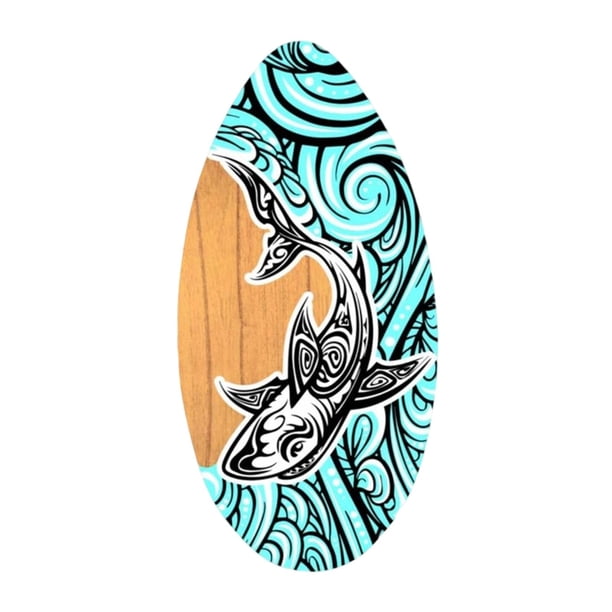 Tabla de skimboard de madera, de pie, para deportes acuáticos, para playa, arena, tabla de surf pequeña para principiantes, hombres, mujeres, niños y