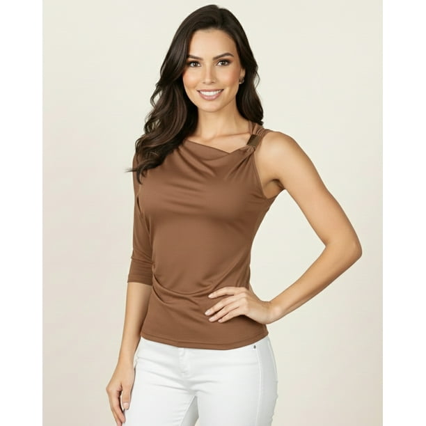 Blusa Fashion Mujer un Hombro Descubierto