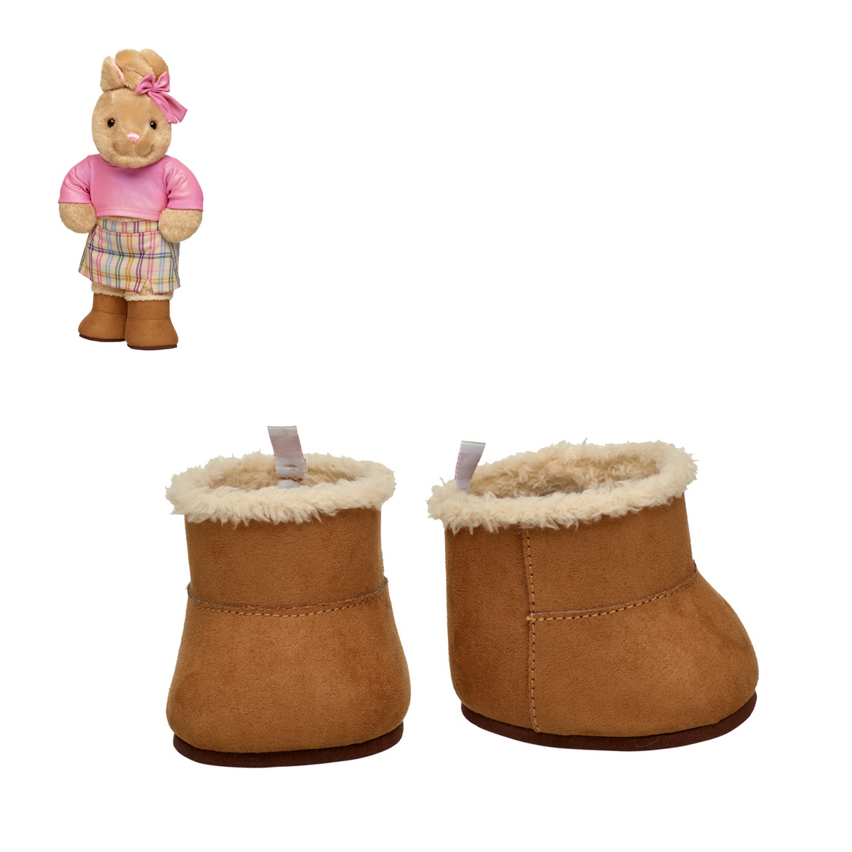 Build A Bear - Botas Cafes Con Chiporro Build-A-Bear