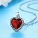 thumbnail image 4 of Collar con colgante clásico de corazón del océano Titanic, cadena de clavícula para mujer., 4 of 4