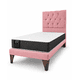 thumbnail image 2 of Cama 1 Plaza Rosado Capitone + Colchon Mery Desing, 2 of 7