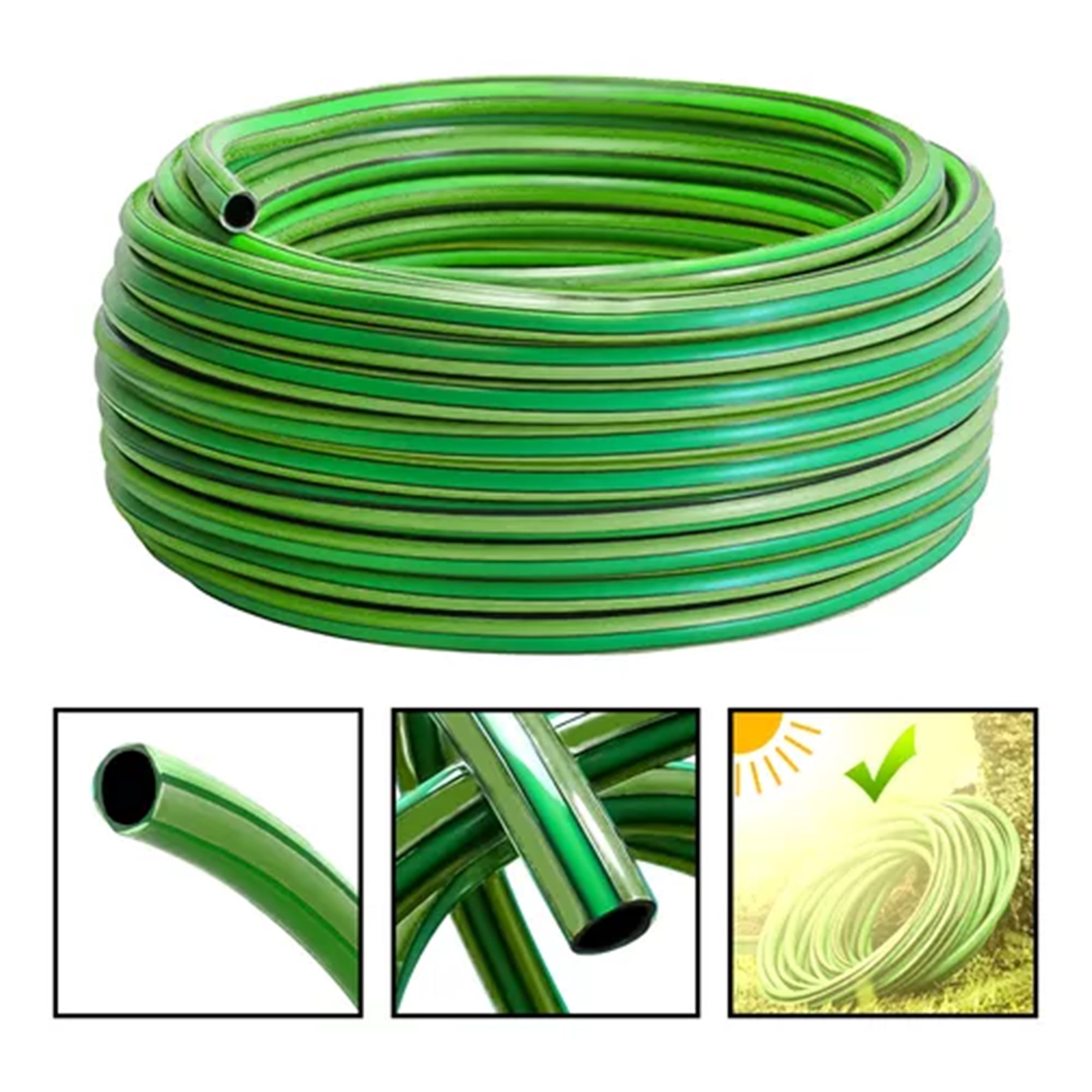 Genérico - Manguera Riego Verde 50m 1 2.5mm Reforzada Proteccion Uv