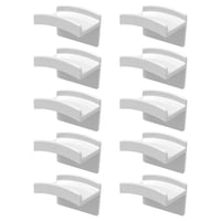 Bothyi - Sombrero De Béisbol Rack Hat Holder Adhesivo Sin Perforación Para Armario Toalla De Pared Blanco 10Pcs