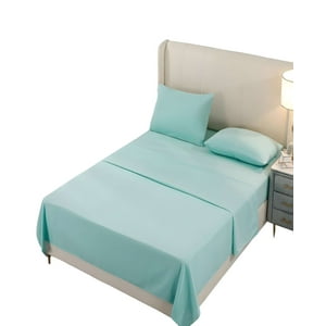 Genérico - Juego De Sabana King 200 Hilos Celeste