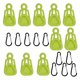 thumbnail image 3 of 10Pcs Tarp Clamp Carpa Viento Cuerda Clips Perchas Supervivencia Emergencia Ojal Verde Clip Y Gancho, 3 of 5