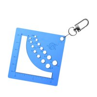 Bothyi - Regla De Calibre De Pasador De Tejido De Manteura De La Regla De La Regla De Suéter Para Acolchar La Aguja De La Aguja Azul