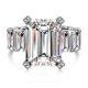 thumbnail image 1 of Anillo de Compromiso para Mujer con Corte Esmeralda de 12 X 16 Mm, Anillo de Diamante Grande Simulado 5A CZ, Anillos de Aniversario y Boda de Plata Esterlina 925, Talla 6-9, 1 of 7