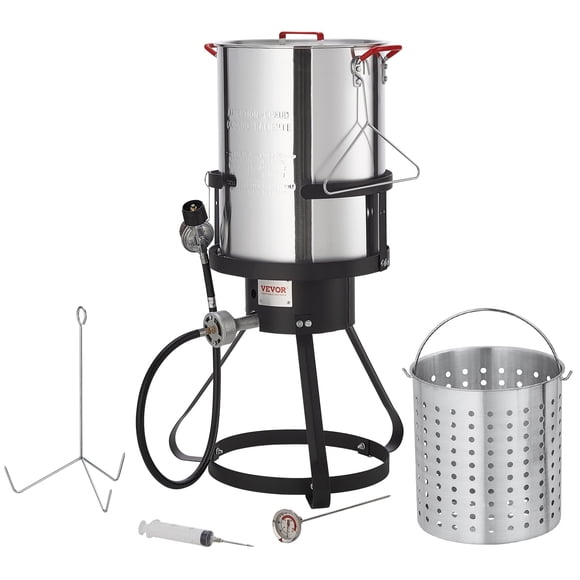 Kit para hervir mariscos y freidora de pavos VEVOR 30 L con 54,000 BTU