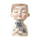 thumbnail image 3 of Maceta Con Cabeza De Resina Para Maceta De Cara Bonita Para Hombre, Decoración De Oficina Y Jardín, Mujer, Perro, Blanco, 3 of 5
