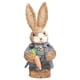 thumbnail image 1 of de paja de simulación de Pascua, conejo de paja artificial con adorno de zanahoria Conejo lindo de piezaza para la temática de Pascua , GRIS, 1 of 5