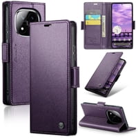 Caseme Tipo Cartera Xiaomi Redmi Note 14 Pro 4G Con Cierre Magnético, Rfid, Tarjetero, Soporte, Carga Inalámbrica