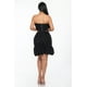 thumbnail image 2 of Saronite Conjunto de Minifalda Fruncida con Volantes, Color Negro (para Mujer), 2 of 4