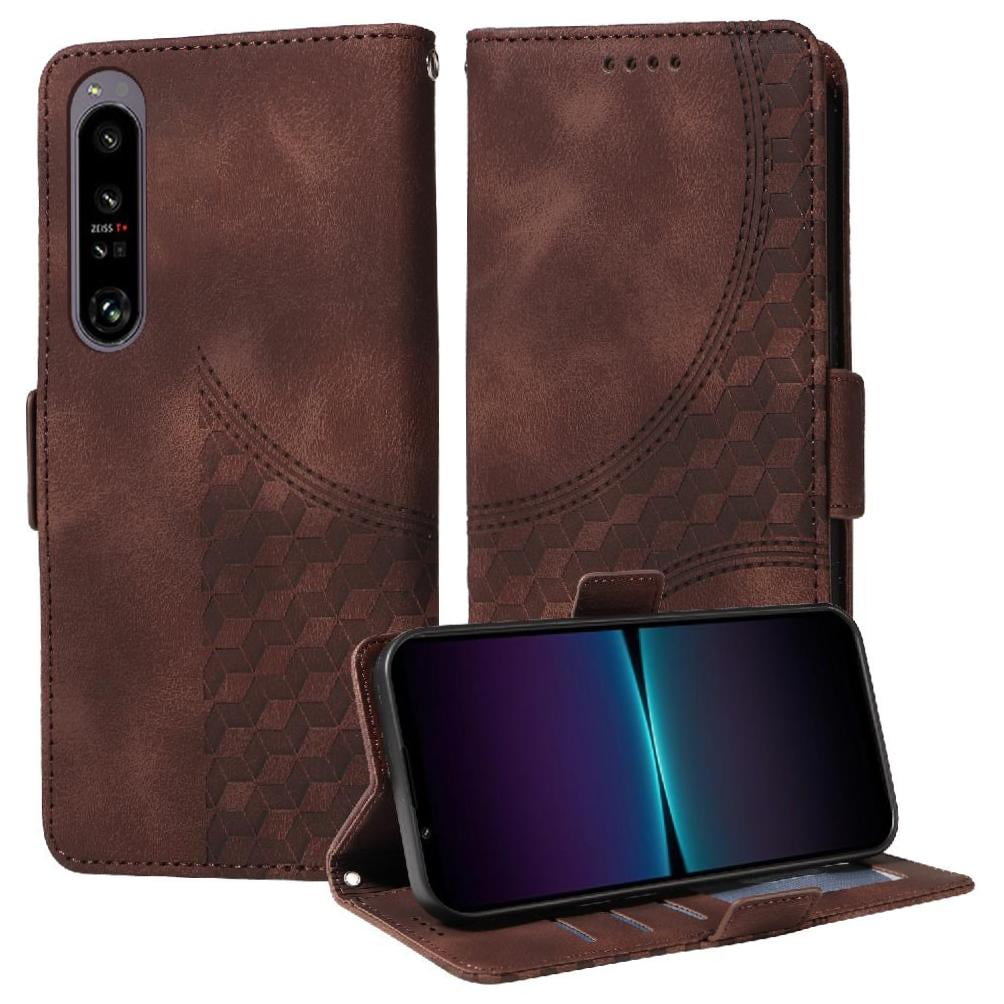 Carcasa Foxdock Sony Xperia 1 Iv De Cuero Pu, Diseño Acolchado Clásico, Protección Contra Caídas Y Rayones