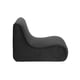 thumbnail image 3 of Sofa Komodo 1 Cuerpo Felpa Negro, 3 of 5