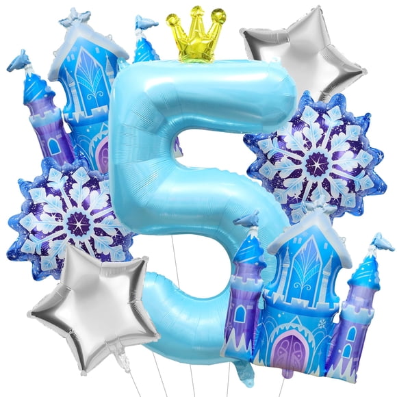 Set De Decoraciones Para Fiesta De 5 º Cumpleaños Con Temática Invernal