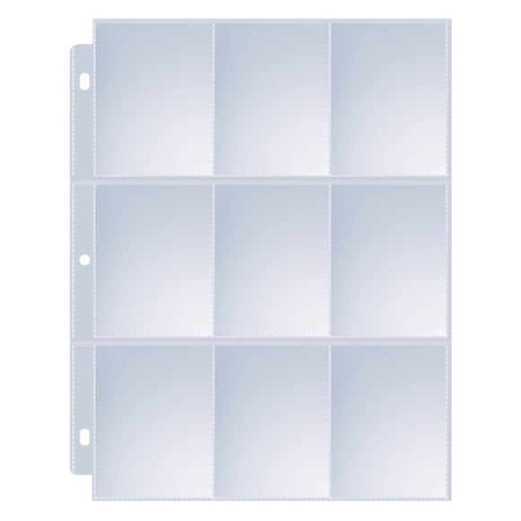Fundas para tarjetas coleccionables Sooez con 9 bolsillos para encuadernación de 3 anillas, 36 unidades