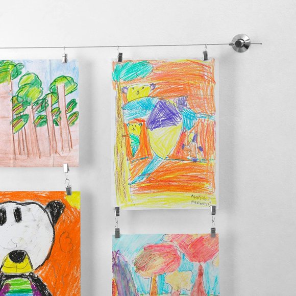 Alambre de acero aleado Art Display Willow & Eva de 10 pies con 48 clips