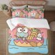 thumbnail image 1 of Kero Kero Keroppi 3-Piece Bedding Set For Kids Boys Girls Adult Cartoon Warm Cute Fashion Holiday Present Gift Bed Sheets, 1 of 5