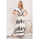 thumbnail image 2 of Maxi Vestido Largo Mujer Cruzado Estampado Casual Eventos 3383, 2 of 3