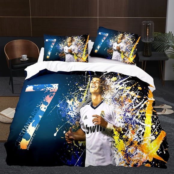 Bedding M-a-s-s-e-y Three-Piece Set Sanded Quilt Cover Pillowcase Beddin