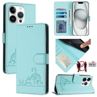 Funda Tipo Cartera Foxdock Para Iphone 14 Pro Max Con Soporte, Ranuras, Rfid, Diseño De Gato