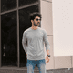 thumbnail image 2 of Polera Algodón Manga Larga Cuello Redondo UV Antipilling Gris, 2 of 6