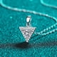 thumbnail image 2 of Collares con Colgante de Moissanita Triangular para Mujer de 0.5 a 1 Uds, Collares de Diamante de Moissanita Color D, Collares de Plata Esterlina 925, Juego Nupcial, Regalos de Joyería con, 2 of 8
