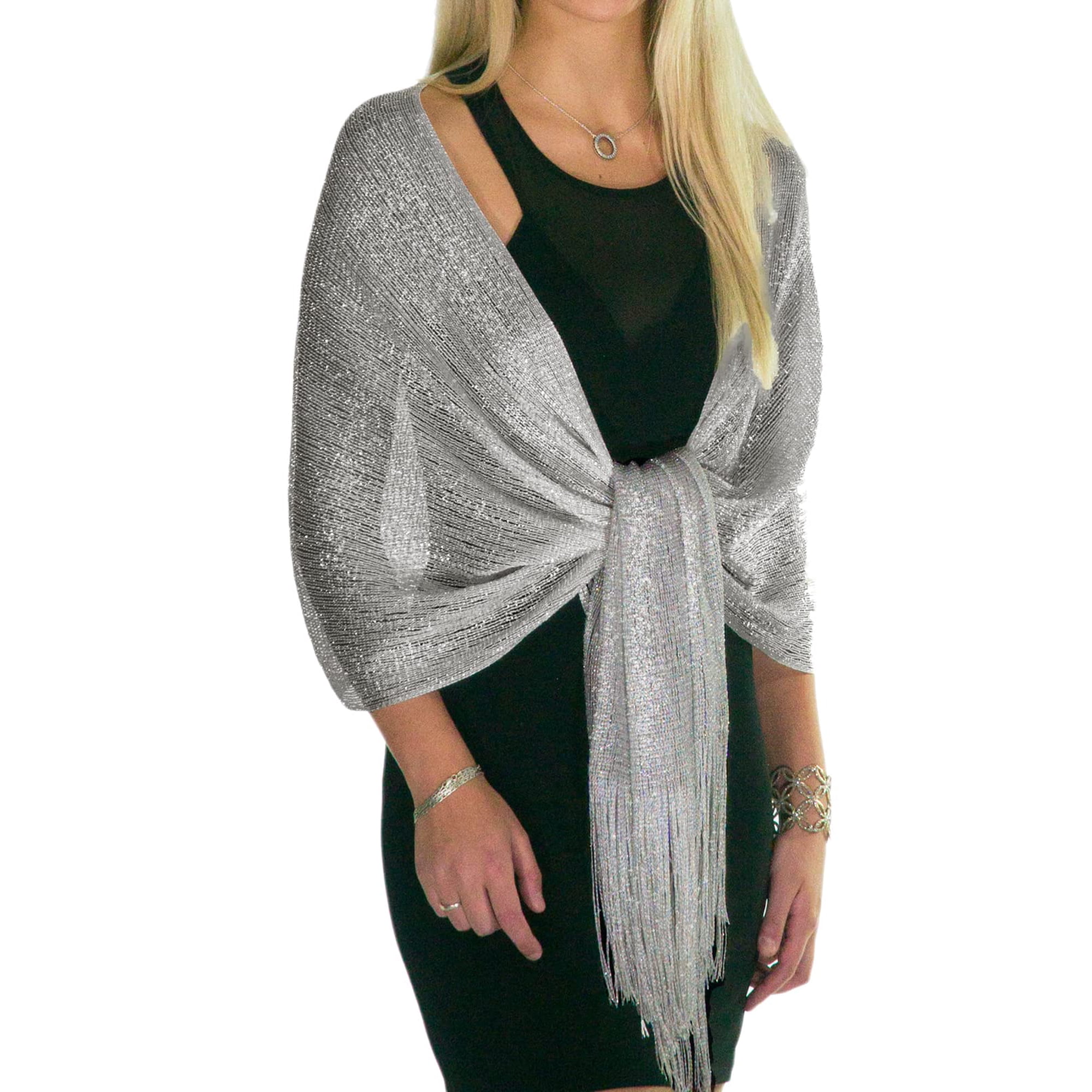 Shineglitz - Chales Y Abrigos Para Vestidos De Noche Plateados