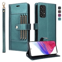 Foxdock Funda Tipo Cartera Para Samsung Galaxy A13 4G – Cubierta De Cuero Pu Con Múltiples Ranuras, Bolsillo Para Efectivo Y Correa De Muñeca