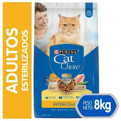 Alimento Seco Gato Adulto Esterilizado Sabor Pescado Bolsa 8 Kg Cat Chow