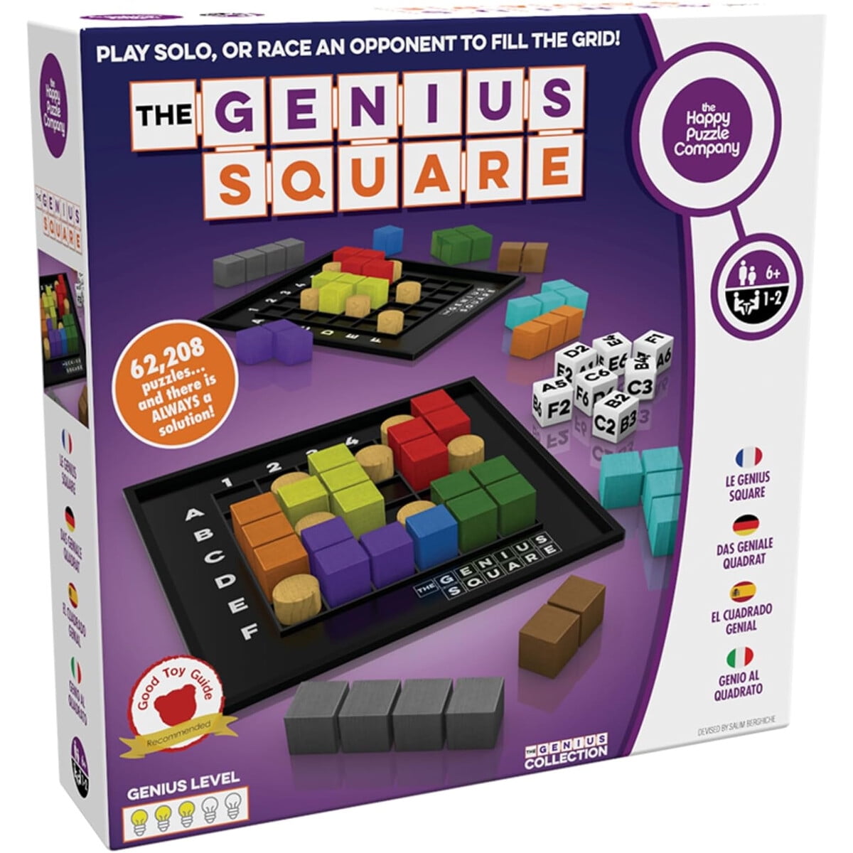 The Happy Puzzle - Juego De Mesa The Genius Square Company 6x6
