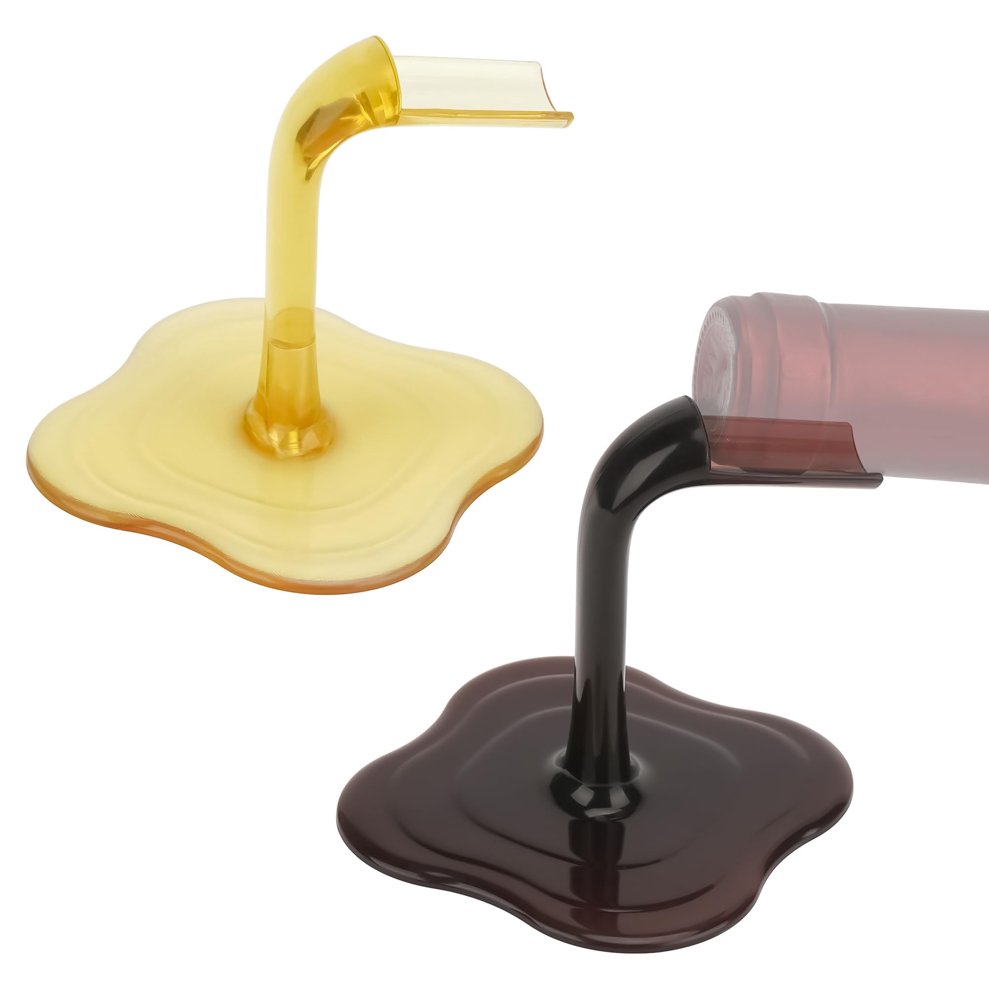 Xusx111 - Portabotellas De Vino Derramado - Divertido Y Única Forma De Mostrar Su Vino Favorito - Rojo Y Blanco (vino Rojo Amarillo Set De 2)