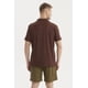 thumbnail image 3 of Polera Hombre Slim Cuello Camisero Chocolate- ll, 3 of 4