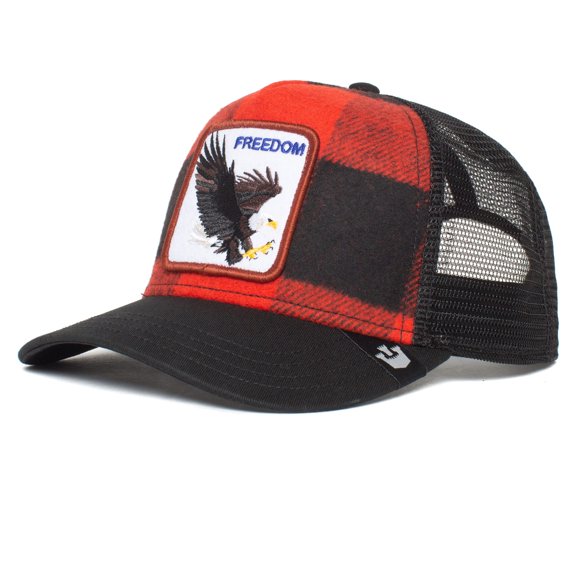 Gorra tipo camionero Goorin Bros. talla única rojo a cuadros de lana