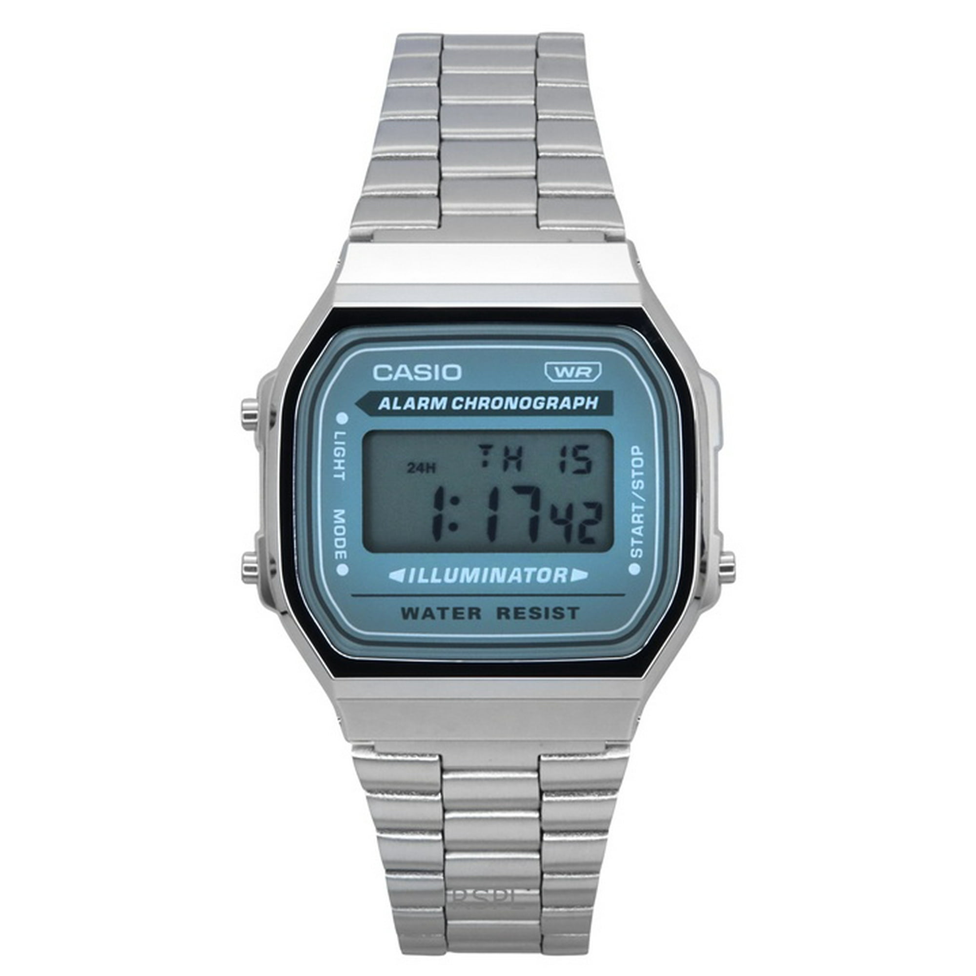 Reloj Casio Vintage Digital Stainless Steel Bracelet Quartz A168wa-3a Men's Watch