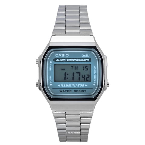 Reloj Casio Vintage Digital Stainless Steel Bracelet Quartz A168Wa-3A Men'S Watch