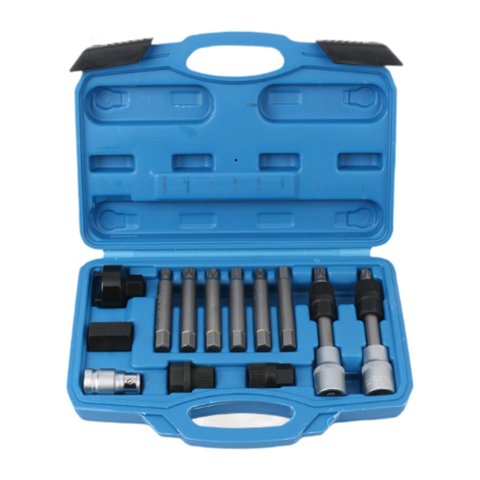 Magideal - Juego De Herramientas De Extracción De Polea De Alternador, 13 Piezas, Removedor De Desmontaje De Correa De Motor