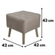thumbnail image 3 of Pouf Alemania Beige Amalfi 42x42x43 cm, 3 of 3