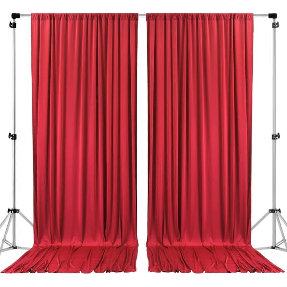 Cortinas de poliéster con telón de fondo de 3 x 3 m, color rojo AK TRADING