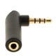 thumbnail image 3 of Adaptador De Audio Digital De 4 Polos En ángulo Recto Con Conector Macho A Hembra De 3,5 Mm, 3 of 4