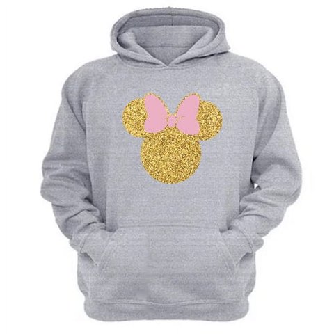 Genérico - Polerón Canguro Ratoncita M. Gris Claro Talla Xl Unisex