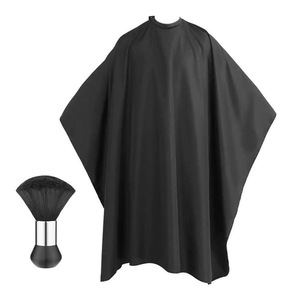 Barber Cape Professional Black Para Teñir El Cabello, Hombres, Mujeres Y Niños, Maquillaje