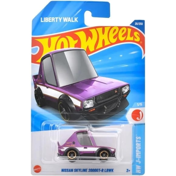 Auto fundido a presión Hot Wheels Nissan Skyline 2000GT-R LBWK Purple
