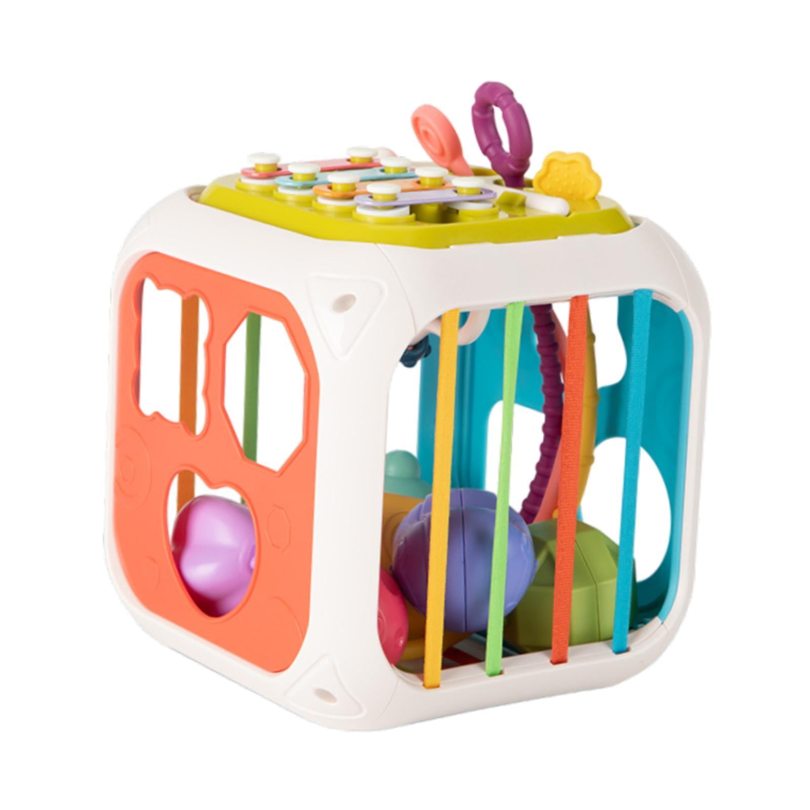Magideal - Caja De Cubos De Actividades Montessori, Juguetes Para Bebés Con Reconocimiento De Colores, Juguetes Sensoriales Para Niños Pequeños, Bebés, Niños, Re