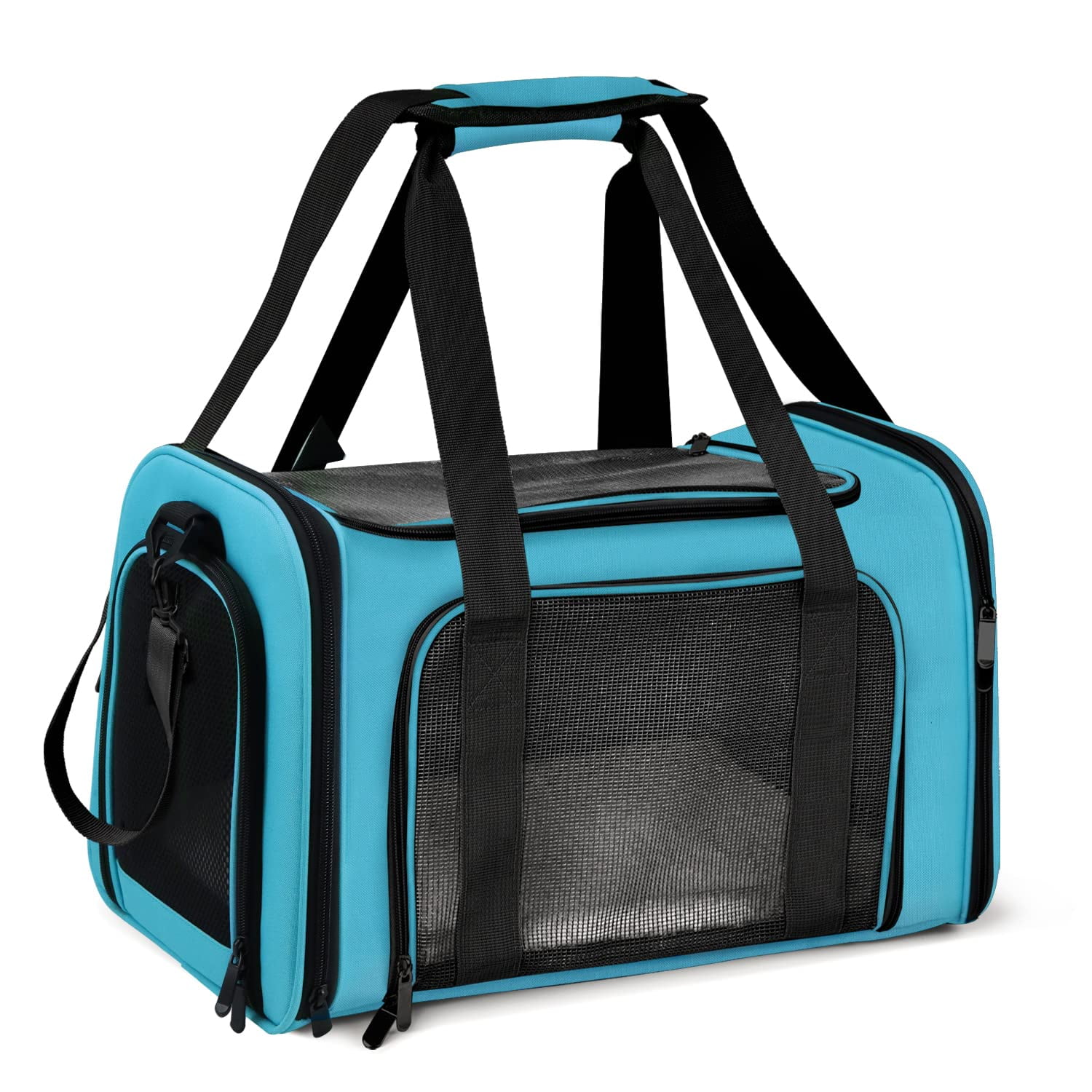 Transportín Para Mascotas Henkelion Para Gatos Y Cachorros De Hasta 7 Kg, Color Azul
